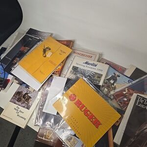 Hige Lot Of Firearms Related Books And Catalogs Ruger Ithaca Colt And More